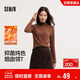 森馬（Semir）長(cháng)袖T恤女冬半高領(lǐng)發(fā)熱抑菌純色修身上衣顯瘦打底衫101724101005