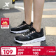 特步女鞋運動(dòng)鞋秋季新款網(wǎng)面透氣減震跑步鞋輕便休閑鞋女跑鞋潮流鞋子 黑粉紅-網(wǎng)面0073 38