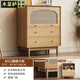 木呈櫨原木風(fēng)斗柜復古臥室收納柜簡(jiǎn)約現代五斗柜客廳儲物北歐藤編小立柜 0.8m[單門(mén)兩抽]靈活巧收納 上門(mén)包安裝