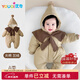 優(yōu)奇嬰兒衣服男女寶寶秋冬棉服保暖連體衣嬰幼兒深秋超萌棉衣外出服