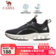駱駝氣墊鞋男[超氫能]網(wǎng)面透氣運動(dòng)氣墊鞋女 C13S397025，黑色，男 39