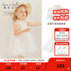 戴維貝拉（DAVE＆BELLA）童裝女童連衣裙兒童裙子夏裝女洛麗塔公主裙女孩寶寶禮服 白色 90 cm（建議身高80-90cm）