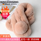 KINGXIAOJING真獺兔毛圍巾圍脖冬季保暖男女百搭三管大球皮草圍脖脖套加厚披肩 白色 稍微浮毛介意慎拍