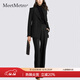 MeetMetro瑪依爾2025秋新款職業(yè)西裝套裝女氣質(zhì)通勤西服西褲兩件套 黑色【現貨】 M