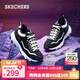 斯凱奇（Skechers）休閑鞋女加絨保暖老爹鞋輕便復古運動(dòng)鞋8730057 8730057-黑色/白色/BKW 38