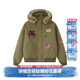 F426【趙露思許妍同款】冬季新款美式復古連帽毛領(lǐng)派克棉服 軍綠色 M