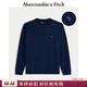 Abercrombie & Fitch經(jīng)典小麋鹿圖案男裝25秋冬新款棉質(zhì)寬松圓領(lǐng)長(cháng)袖T恤124-5565 海軍藍 XL (180/116A) 尺碼偏大，建議小一碼