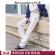 Abercrombie & Fitch女裝25秋冬新款百搭LOGO顯瘦微喇保暖抓絨運動(dòng)衛褲長(cháng)褲147-5116 銀灰色 M (165/76A) 偏大偏長(cháng)，建議小一碼
