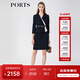 PORTS寶姿女裝新款時(shí)尚氣質(zhì)七分袖連衣裙ALM8D600JWP052 黑色-2 M (6)