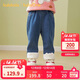巴拉巴拉balaOne兒童長(cháng)褲女童寶寶直筒牛仔褲加絨保暖2025冬208425108008