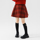 優(yōu)優(yōu)1點(diǎn)（Yoyo one）女童半身裙冬季新款洋氣兒童紅色格子裙秋冬裝裙子中大童呢子短裙 4507紅色【毛呢】 120 120cm