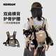 HiDREAM狗狗橫背包寵物護脊雙肩戶(hù)外遛狗可拆卸手提便攜小中大型犬外出包 陶土棕 XL【推薦體重11-15kg】