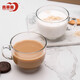 青蘋(píng)果輕奢高顏值燕麥早餐杯無(wú)鉛玻璃馬克杯牛奶杯咖啡杯450ML兩只