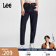 Lee413標準高腰小直腳深藍色女牛仔褲休閑潮LWB1004133QJ 深藍色 26