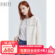 菲妮迪（FINITY）短外套2025春新款純色簡(jiǎn)約氣質(zhì)顯瘦休閑百搭棒球服上衣女 米白色 L