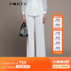PORTS寶姿秋冬女裝褶飾通勤闊腿顯瘦長(cháng)褲LM9P026NWB011 奶白色 M (6)