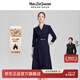 贏(yíng)智尚陳數同款連衣裙2024冬季新款100綿羊毛通勤西裝裙子女ZF03185Q7 深藏藍 XL