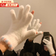 斐月伽手套冬季女露手指可觸屏防寒戶(hù)外保暖針織手套學(xué)生保暖騎行手套 可愛(ài)糖豆