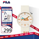 斐樂(lè )（FILA）手表女學(xué)生表硅膠潮流時(shí)尚防水石英表米色情侶表FLM38-6126-042