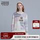Teenie Weenie小熊女裝毛針織衫25冬新款活力休閑多彩提花圓領(lǐng)毛衣 撞色 S