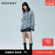 moussy【趙露思同款】 25秋季新品甜酷字母毛針織衫028IAZ70-1028 110藍色 均碼