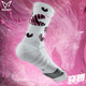 維動(dòng)（VEIDOORN）馬年驍騰運動(dòng)襪跑步健身專(zhuān)業(yè)羽毛球籃球襪透氣耐磨毛巾底長(cháng)筒襪 白粉【一雙裝】