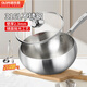 歐樂(lè )菲（OLOFE）炒鍋316不銹鋼大肚錘紋無(wú)涂層家用鏡面拋光寶寶廚房通用輔食鍋 真無(wú)涂層不銹鋼大肚鍋 24cm