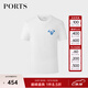 PORTS寶姿男裝夏季牛氣沖天休閑時(shí)尚圓領(lǐng)短袖T恤男MM8N130MCC039 白色 S