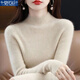 莫代爾2025秋冬軟糯毛衣新款半高領(lǐng)時(shí)尚洋氣百搭打底衫內搭套頭針織衫女 MX-14-8006_原絨米 L