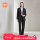 HLA海瀾之家西服套裝女戧駁領(lǐng)彈力套裝女裝春季