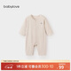 babylove嬰兒連體衣春秋季輕薄保暖衣服男女寶寶純色哈衣爬爬服打底睡衣