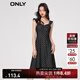 ONLY滿(mǎn)印A字顯瘦中長(cháng)款吊帶牛仔連衣裙女|123242067 J19 黑牛仔BLACK DENIM M (165) 84A