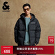 杰克·瓊斯（JACK&JONES） 男裝羽絨服時(shí)尚衣身滿(mǎn)印字母刺繡抽繩連帽廓形保暖外套225312004