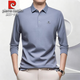 皮爾卡丹（pierre cardin）正品高端男士長(cháng)袖t恤2025新款春秋季翻領(lǐng)中年商務(wù)休閑polo衫男款 淺蘭 p19715 XL 52/180 建議【142-155斤】