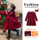 迪士尼（Disney）女童新年衣服洋氣童裝連衣裙高端公主裙女童拜年服紅色TD4EQ004
