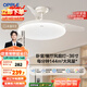 歐普（OPPLE）風(fēng)扇燈吊扇燈24瓦LED照明低噪音餐廳臥室吊燈燈具包安裝 冰風(fēng)白
