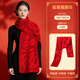 境潤中國紅圍巾定制logo刺繡年會(huì )活動(dòng)典禮本命年生日聚會(huì )紅色圍脖批發(fā) HT-提花平安福圍巾 紅色 均碼