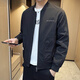 才俏春秋外套男2026新款韓版休閑棒球領(lǐng)夾克男士春秋季簡(jiǎn)約修身外穿 黑色:雙層 薄款 L 110-125斤
