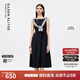 朗姿歐洲EiLEEN ELITEE2025年秋新款高級感無(wú)袖A字時(shí)尚氣質(zhì)連衣裙 暮色藏藍色 S