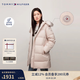Tommy Hilfiger【防潑水】秋冬女撼冬御寒保暖毛領(lǐng)中長(cháng)款連帽雙拉鏈羽絨服 米白色YBH M （推薦：115-125斤）