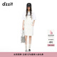 DZZIT【愛(ài)心老花】DZZIT地素背帶裙夏季牛仔白色裙子女 白色 M