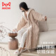 貓人女士睡衣女冬季睡袍女珊瑚絨加厚保暖寬松連帽浴袍