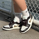NIKE耐克AJ1女鞋2026春季新款AIR JORDAN1金鉤摩卡復古棕色休閑鞋板鞋 DC0774-200 38