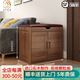 木葉私語(yǔ)（MUYESIYU）【整裝發(fā)貨】鞋柜門(mén)口實(shí)木換鞋凳入戶(hù)大容量?jì)ξ锛矣梅缐m可坐鞋柜 長(cháng)60-烤漆工藝三層-胡桃色