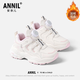 安奈兒（Annil）兒童休閑運動(dòng)鞋旋轉紐扣男童加絨保暖棉鞋春季新款校園 A米色 加絨保暖 32