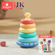 科巢兒童疊疊樂(lè )音樂(lè )不倒翁積木彩虹套圈玩具嬰兒0-3歲早教寶寶男女孩 莫卡迪糖果色+塞塞樂(lè )（神秘外星人）