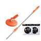 大衛拖把專(zhuān)家原裝加粗拖把桿一體桿不銹鋼拖把桿拓撲旋轉拖把桿子 橙色一體桿+塑料盤(pán)+拖頭2個(gè)