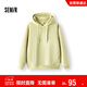 森馬（Semir）衛衣女冬抓絨發(fā)熱抑菌寬松純色連帽套頭衫ins潮衣服101724116012