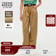 Teenie Weenie小熊女裝牛仔褲2025秋新款簡(jiǎn)約松弛垂感休閑闊腿長(cháng)褲 卡其色 S