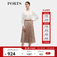 PORTS寶姿秋冬新款女裝優(yōu)雅印花中長(cháng)裙半身裙ALD9S004QPP019 BLACK M (6)
